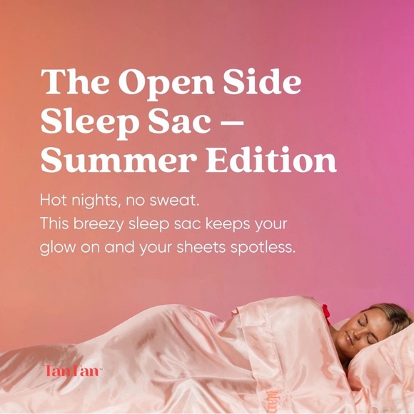 Self Tan Sleep Sac w Open Top Sheet to Kick Off Leave On (Pink) – Loose + Coo... - Picture 4 of 5